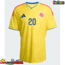 Camisa de Futebol Colômbia Juan Fernando Quintero #20 Equipamento Principal Mundo 2026 Manga Curta
